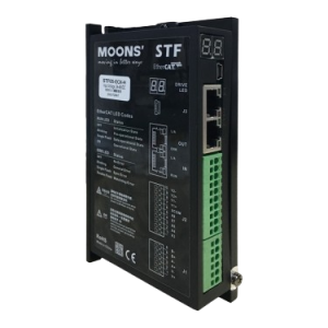 Trình điều khiển động cơ bước, model: STF05-ECX-H, điện áp 24-48VDC, dòng điện 0.1-5A, kích thước: 138*142*79.50mm, hiệu MOONS' /驱动器 /STF05-ECX-H