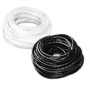 Dây xoắn ruột gà quấn dây, chất liệu: Polyetylen (PE), đường kính phi6mm, dài: 15m/cuộn/缠绕管/P6 白色 PE