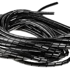 Dây xoắn ruột gà quấn dây, chất liệu: Polyetylen (PE), đường kính phi6mm, dài: 15m/cuộn/缠绕管/P6 黑色 PE