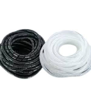 Dây xoắn ruột gà quấn dây, chất liệu: Polyetylen (PE), đường kính phi8mm, dài: 12m/cuộn/缠绕管/P8 白色 PE
