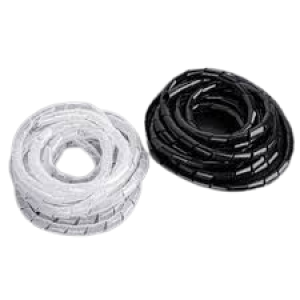 Dây xoắn ruột gà quấn dây, chất liệu: Polyetylen (PE), đường kính phi8mm, dài: 12m/cuộn/缠绕管/P8 黑色 PE